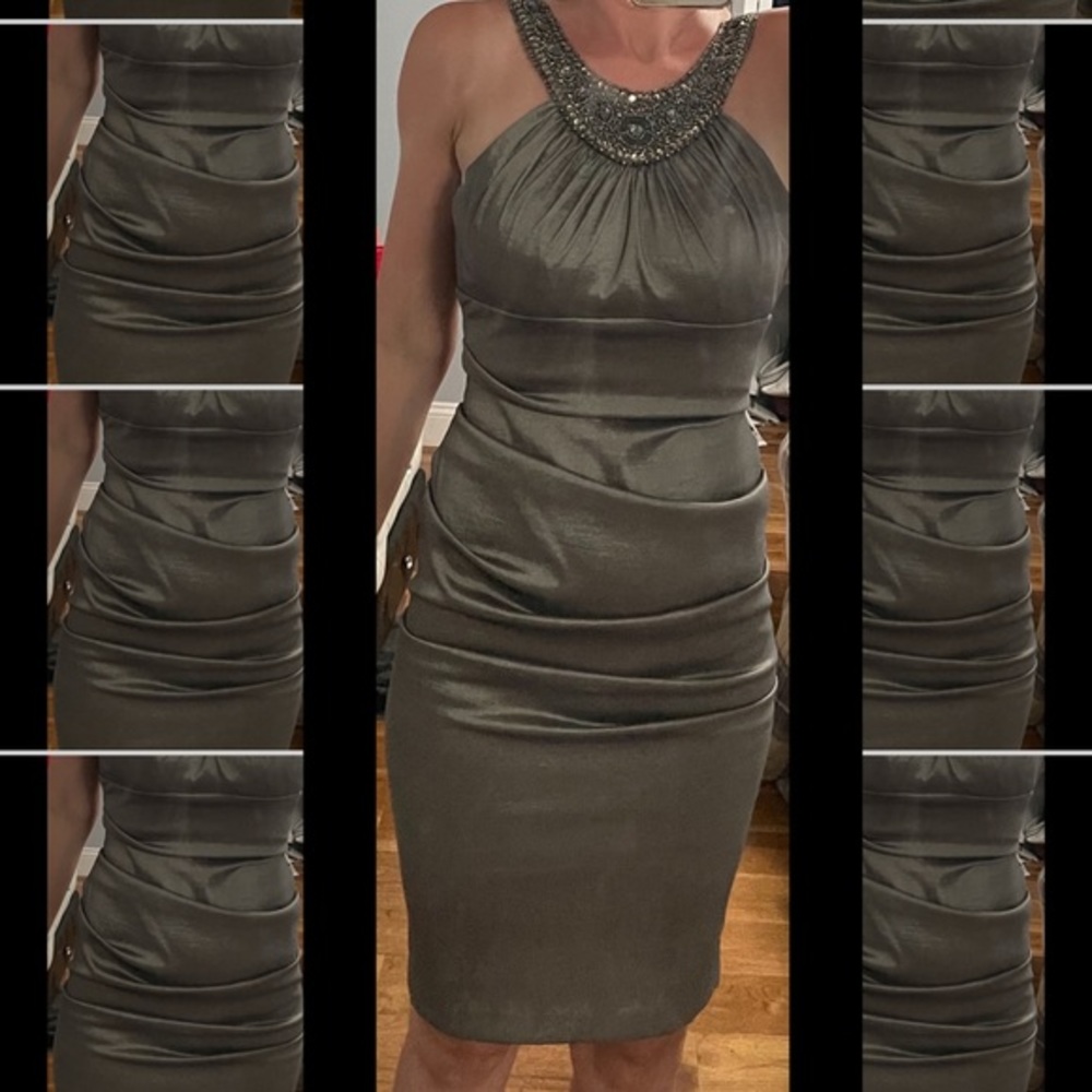 Cache dark green dress